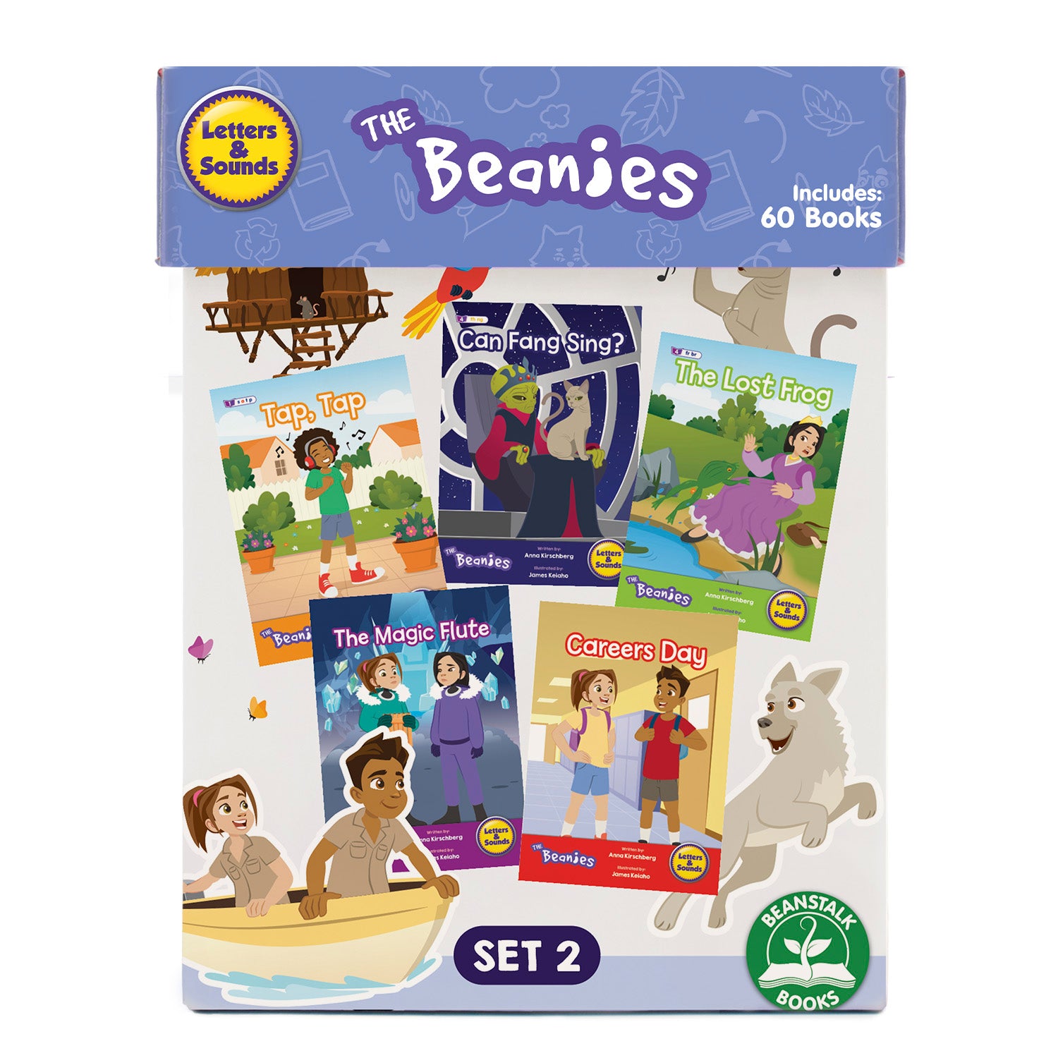 The Beanies HiLo Set 2 Decodable Readers - Library (Boxed set Phases 2-6)
