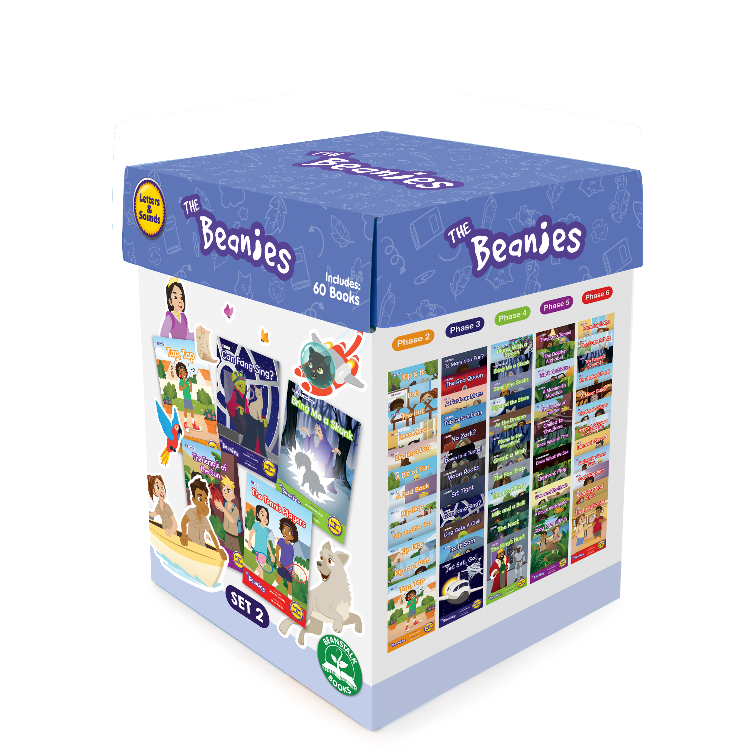 The Beanies HiLo Set 2 Decodable Readers - Library (Boxed set Phases 2-6)