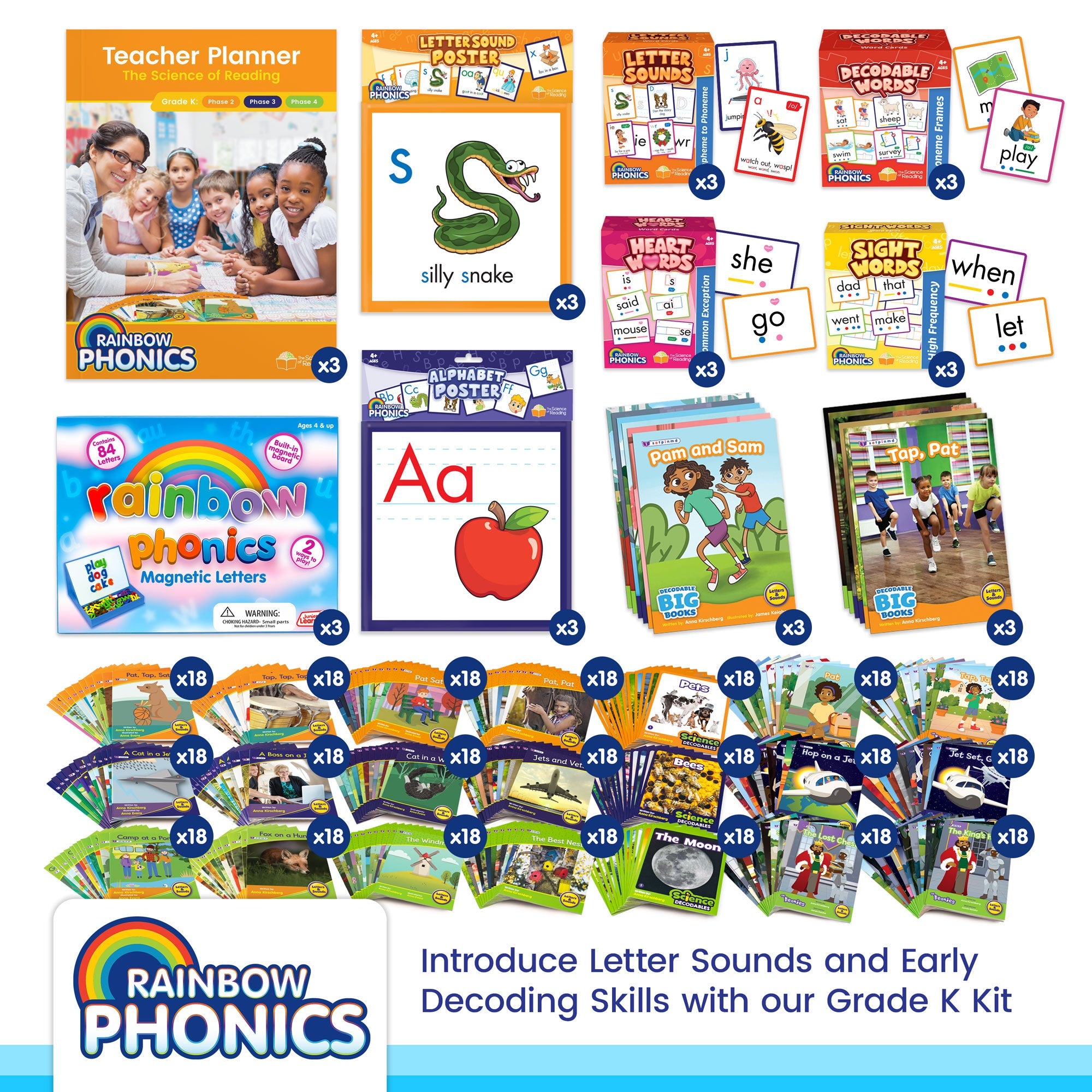 Rainbow Phonics School Kit K