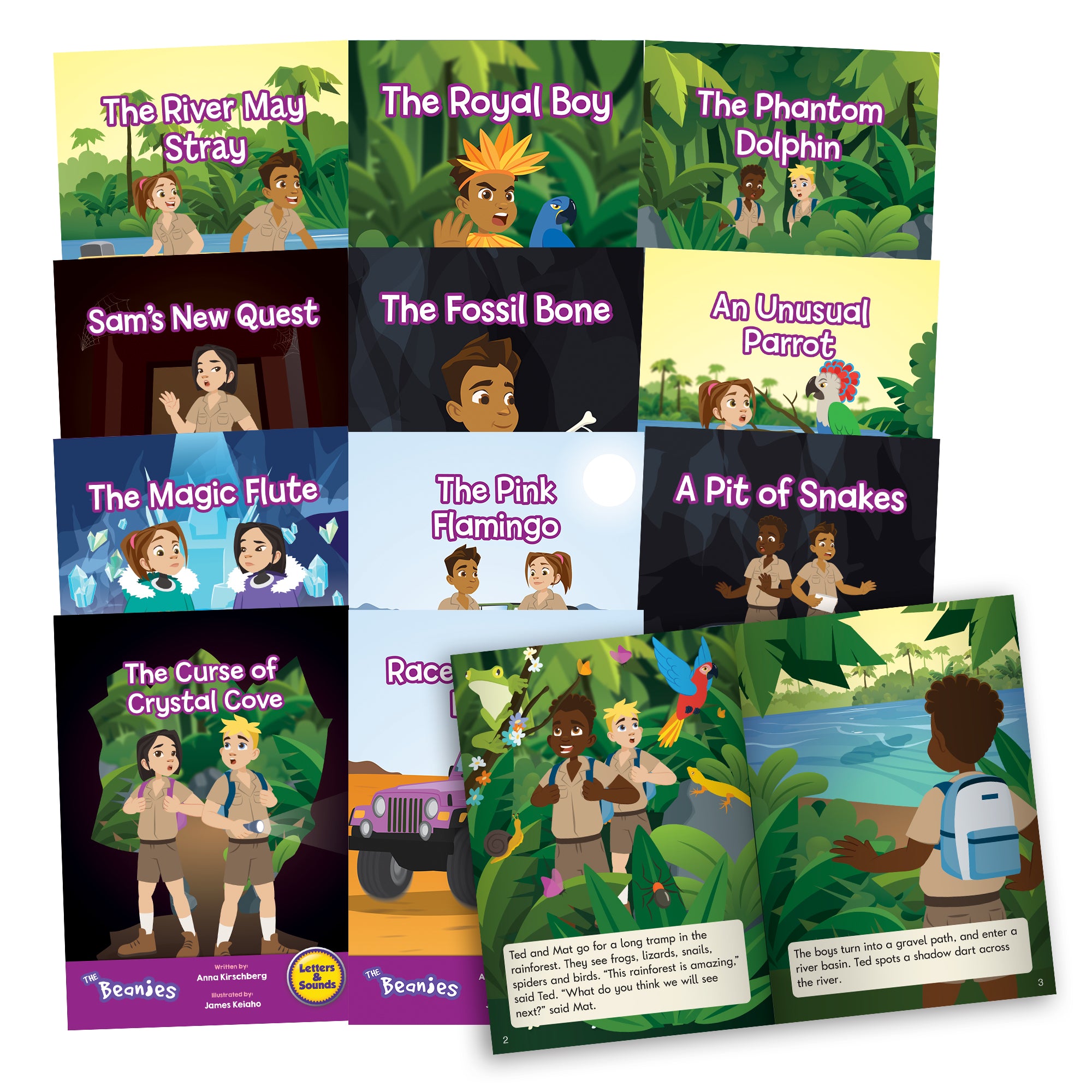 The Beanies HiLo Set 1 Decodable Readers - Vowel Sounds (Phase 5)