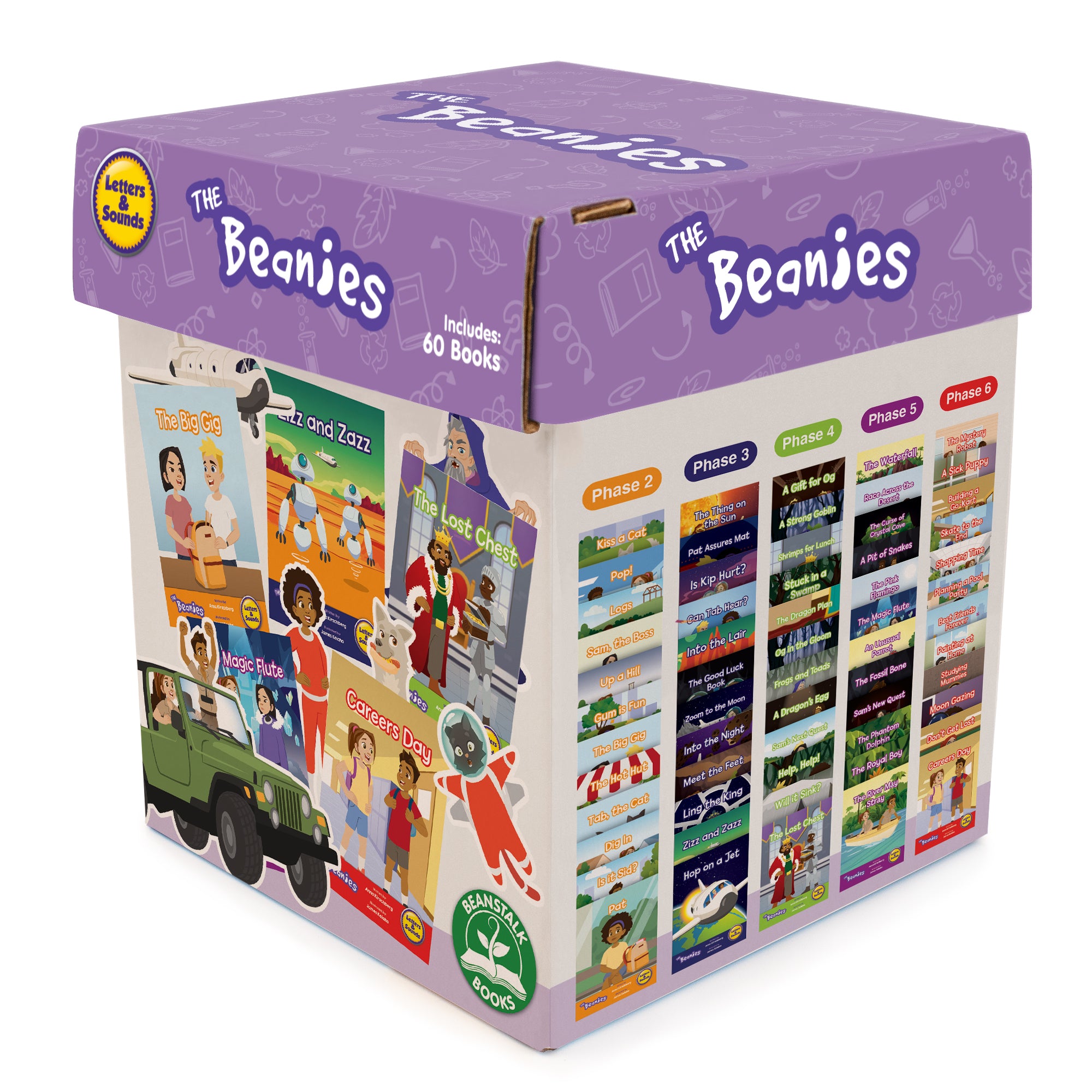 The Beanies HiLo Set 1 Decodable Readers - Library (Boxed set Phases 2-6)