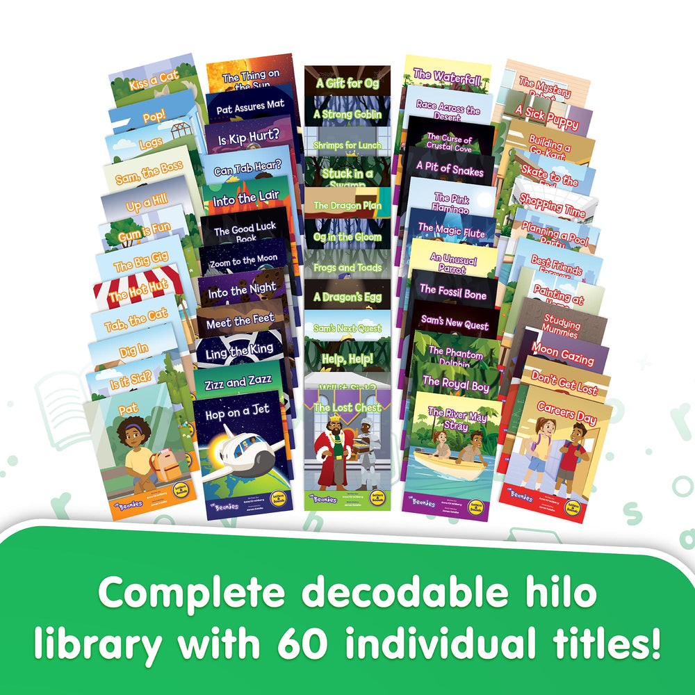 The Beanies HiLo Set 1 Decodable Readers - Library (Boxed set Phases 2